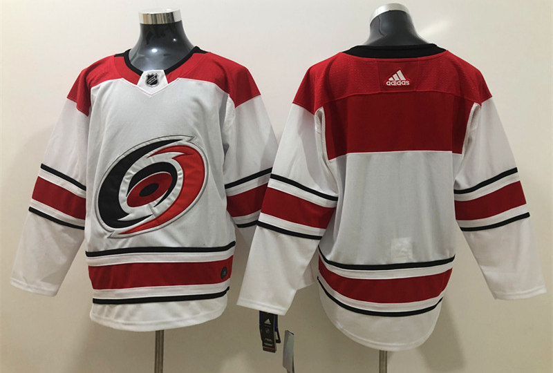 Men's Carolina Hurricanes Blank Adidas White Away Stitched Jersey