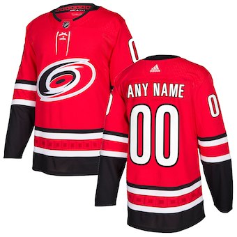 Men's Carolina Hurricanes adidas Red Authentic Custom Stitched Jersey