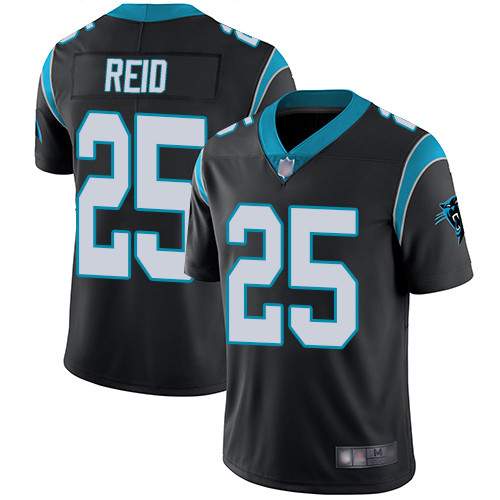 Men's Carolina Panthers #25 Eric Reid Limited Home Black Vapor Untouchable Jersey