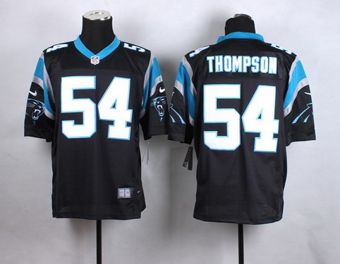 Men's Carolina Panthers #54 Shaq Thompson Nike Black Elite Stitched Jersey