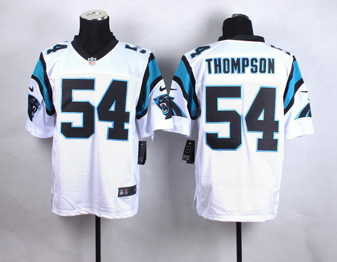 Men's Carolina Panthers #54 Shaq Thompson Nike White Elite Stitched Jersey