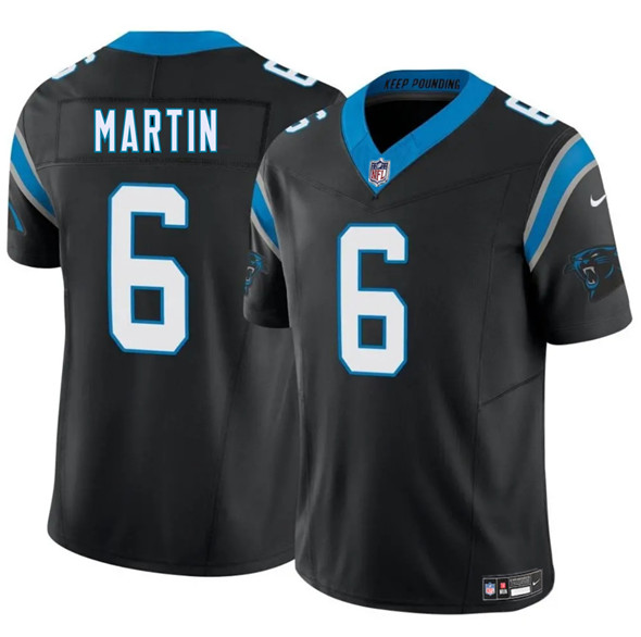 Men's Carolina Panthers #6 Sam Martin Black 2025 F.U.S.E. Vapor Limited Football Stitched Jersey