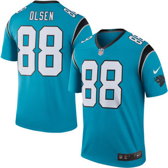 Men's Carolina Panthers #8 Greg Olsen Nike Blue Color Rush Legend Jersey