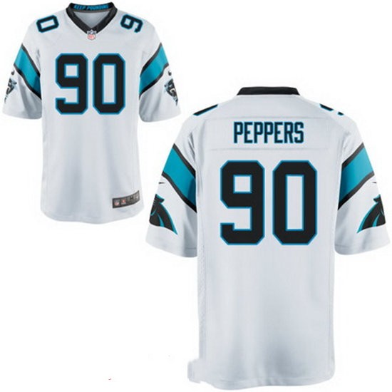 Men's Carolina Panthers #90 Julius Peppers White Road Nike Elite Jersey
