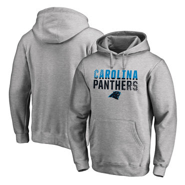 Men's Carolina Panthers NFL Pro Line By Fanatics Branded Ash Iconic Collection Fade Out Pullover Hoodie