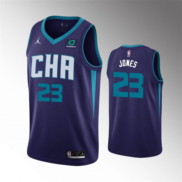 Men's Charlotte Hornets #23 Kai Jones Purple Statement Edition Jersey