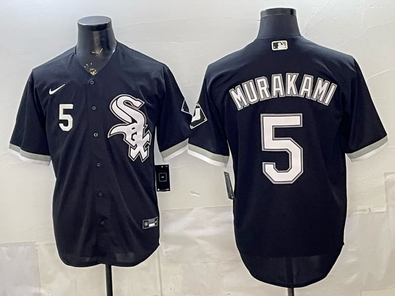 Men's Chicago  White Sox #5 Munetaka Murakami  2025 Home Limited Stitched Baseball Jersey