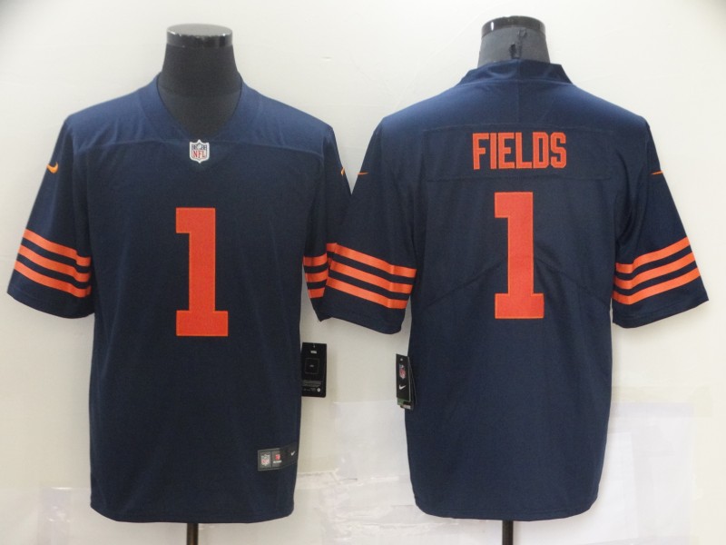 Men's Chicago Bears #1 Justin Fields  2021 Vapor Untouchable Stitched NFL  Limited Jersey