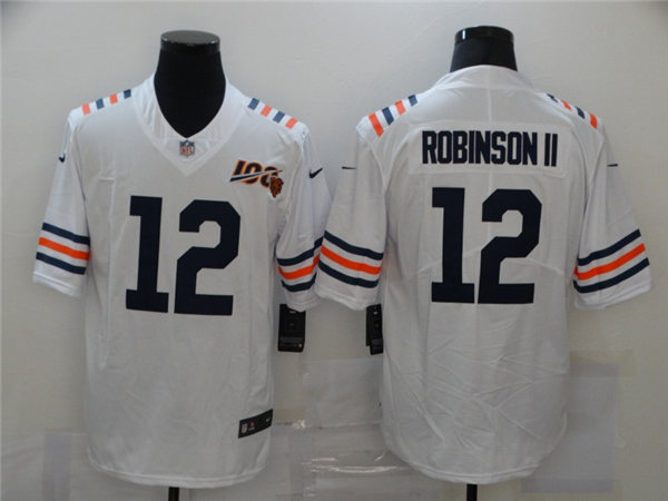 Men's Chicago Bears #12 Allen Robinson II Nike White 100th Season Alternate Classic Limited Stitched Jersey