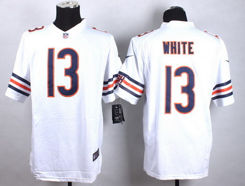 Men's Chicago Bears #13 Kevin White 2015 NFL Draft 7th Overall Pick Nike White Limited Stitched Jersey