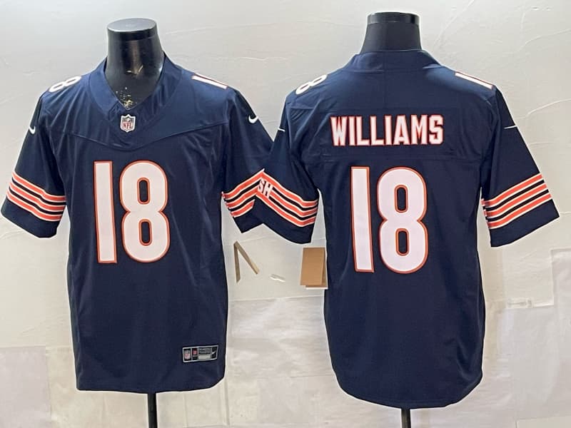 Men's Chicago Bears #18 Caleb Williams   Limited Stitched  Football Jersey