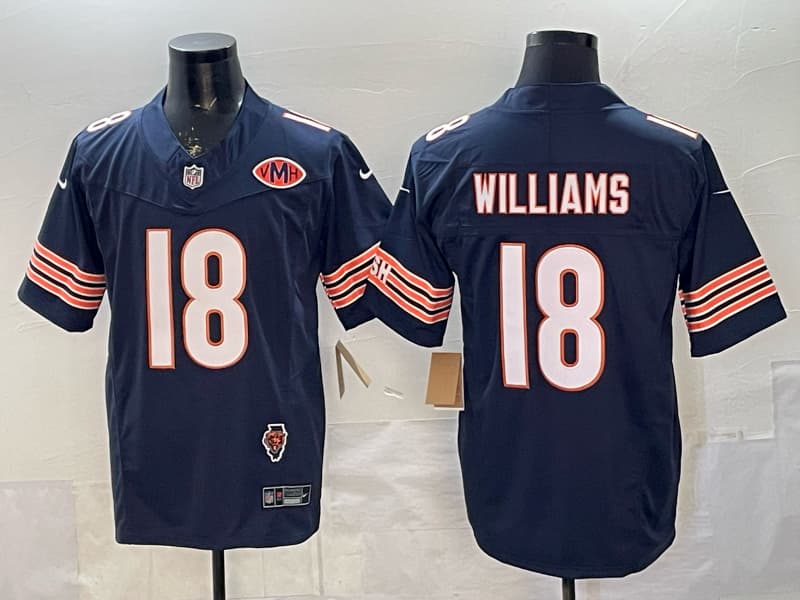 Men's Chicago Bears #18 Caleb Williams  Limited  Stitched  Football Jersey