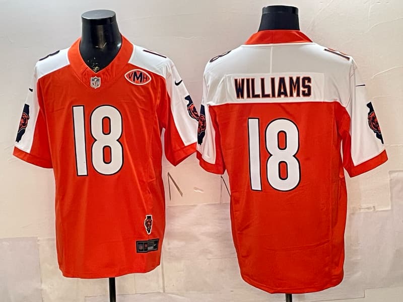 Men's Chicago Bears #18 Caleb Williams  Limited Stitched     Football  Jersey