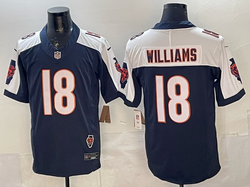 Men's Chicago Bears #18 Caleb Williams  Limited Stitched     Football Jersey