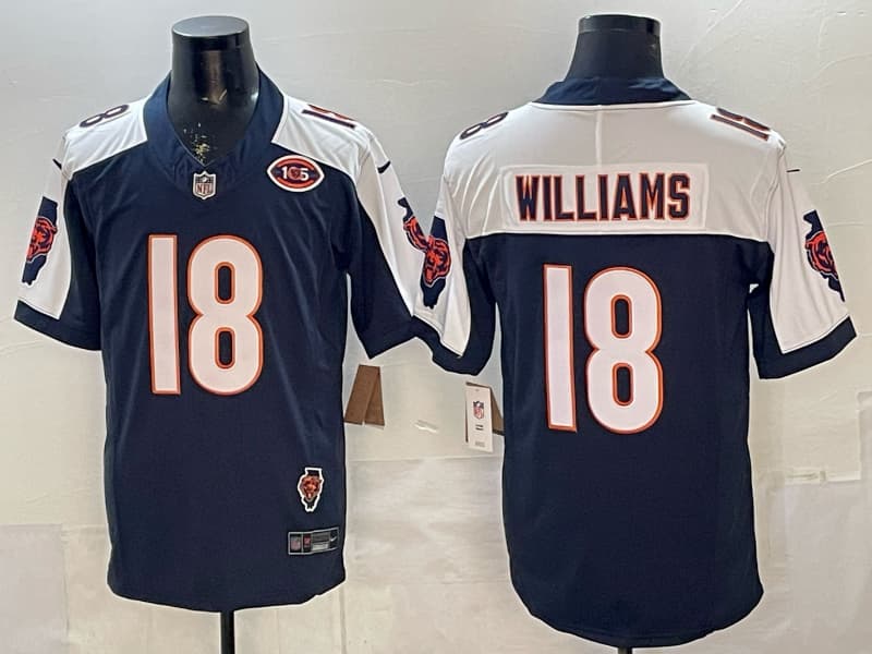 Men's Chicago Bears #18 Caleb Williams  Limited Stitched  Football   Jersey