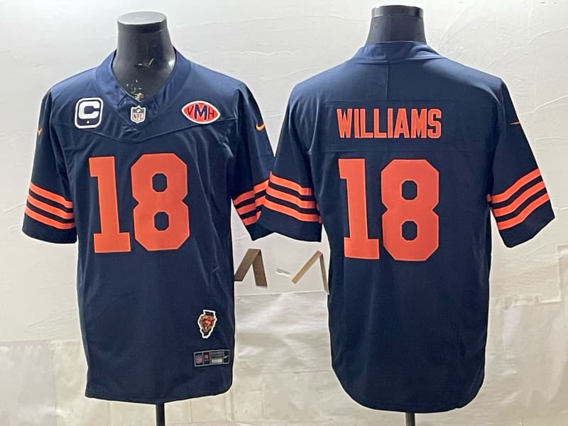Men's Chicago Bears #18 Caleb Williams  Limited Stitched Football #Jersey