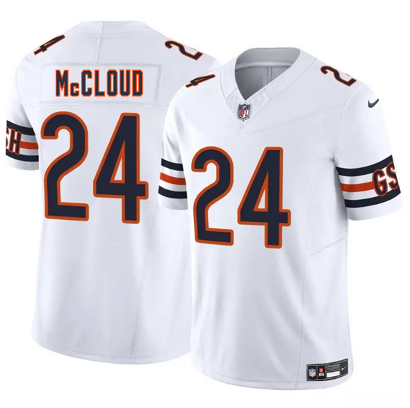 Men's Chicago Bears #24 Nick McCloud White 2025 F.U.S.E. Vapor Untouchable Limited Football Stitched Jersey