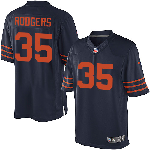Men's Chicago Bears #35 Jacquizz Rodgers Nik Elite Blue Orange Alternate NFL Jersey