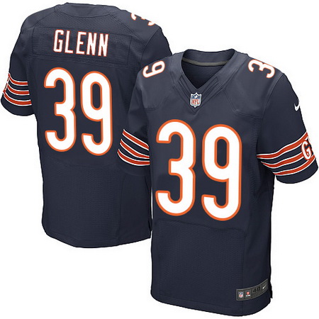 Men's Chicago Bears #39 Jacoby Glenn Navy Blue Team Color Nike Elite Jersey