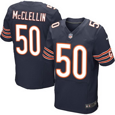 Men's Chicago Bears #50 Shea McClellin Navy Blue Team Color NFL Nike Elite Jersey