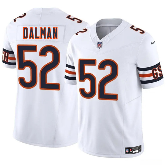 Men's Chicago Bears #52 Drew Dalman White 2025 F.U.S.E. Vapor Football Stitched Jersey