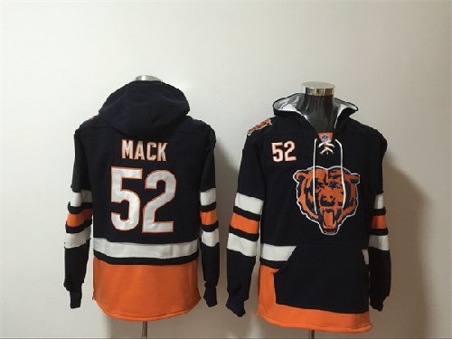 Men's Chicago Bears #52 Khalil Mack Black Ageless Must-Have Lace-Up Pullover Hoodie