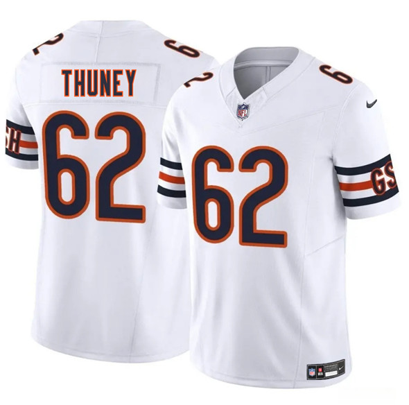 Men's Chicago Bears #62 Joe Thuney White 2025 F.U.S.E. Vapor Football Stitched Jersey