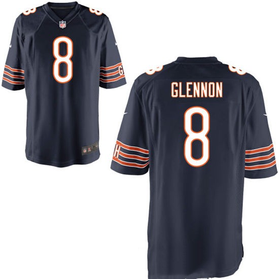 Men's Chicago Bears #8 Mike Glennon Nike Navy Player Elite Jersey