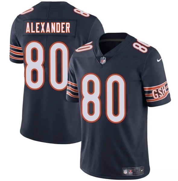 Men's Chicago Bears #80 Maurice Alexander Navy 2025 Vapor Football Stitched Jersey