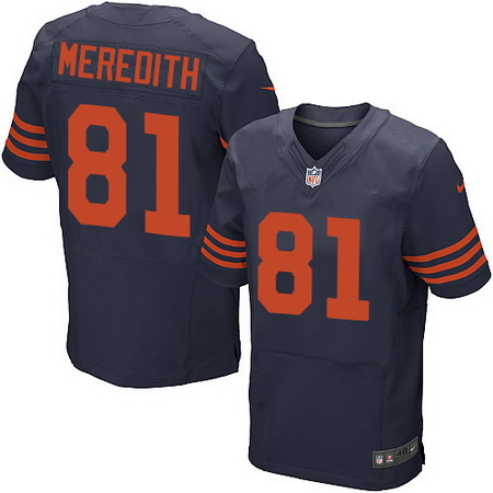 Men's Chicago Bears #81 Cameron Meredith BlueOrange Alternate Nike Elite Jersey
