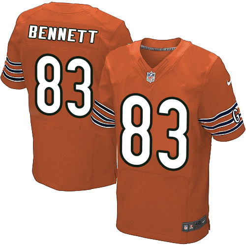 Men's Chicago Bears #83 Martellus Bennett Nik Elite Orange Alternate NFL Jersey