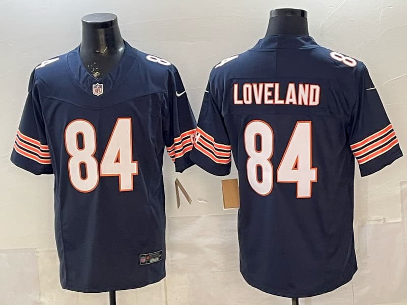 Men's Chicago Bears #84 Colston Loveland Navy Vapor Untouchable Football Stitched Jersey