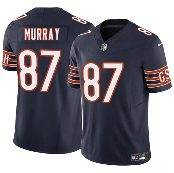 Men's Chicago Bears #87 Jordan Murray Navy 2025 F.U.S.E. Vapor Football Stitched Jersey