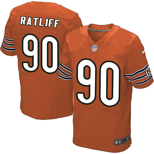 Men's Chicago Bears #90 Jeremiah Ratliff Nik Elite Orange Alternate NFL Jersey