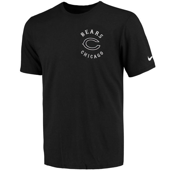Men's Chicago Bears Nike Black Helmet Tri Blend T-Shirt