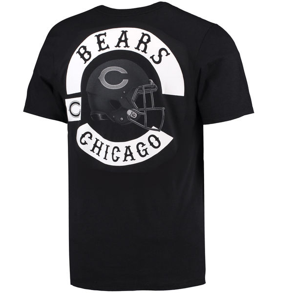 Men's Chicago Bears Nike Black Helmet Tri Blend T-Shirt2