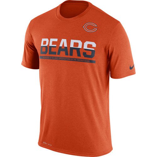 Men's Chicago Bears Nike Practice Legend Performance T-Shirt Orange