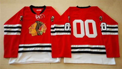 Men's Chicago Blackhawks #00 Clark Griswold 1960-61 Red Vintage Stitched Jersey