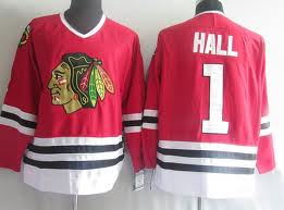 Men's Chicago Blackhawks #1 Glenn Hall Red 1983 CCM Vintage Throwback Jersey Stitched