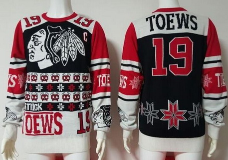 Men's Chicago Blackhawks #19 Jonathan Toews Multicolor NHL Sweater Stitched