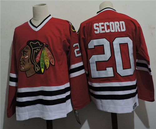 Men's Chicago Blackhawks #20 AL SECORD 1983 CCM Throwback Away NHL Hockey Jersey size S-3XL Stitched