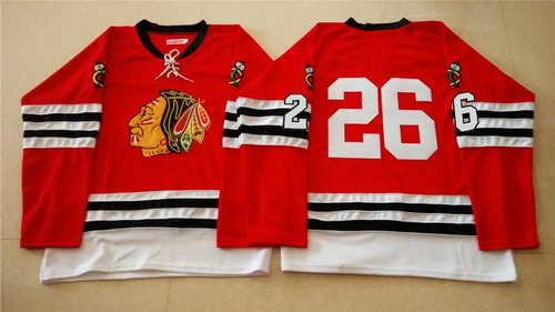 Men's Chicago Blackhawks #26 Michal Handzus 1960-61 Red Vintage StitchedJersey