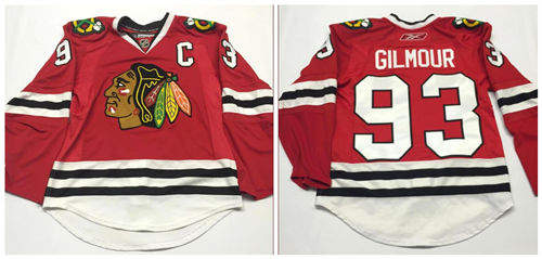 Men's Chicago Blackhawks Throwback Plyer #93 Doug Gilmour Home RED Jersey-Reebok Stitched