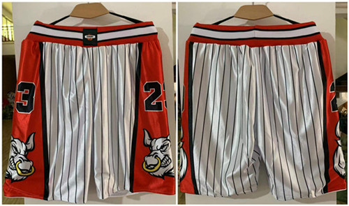 Men's Chicago Bulls White Red Shorts (Run Small)