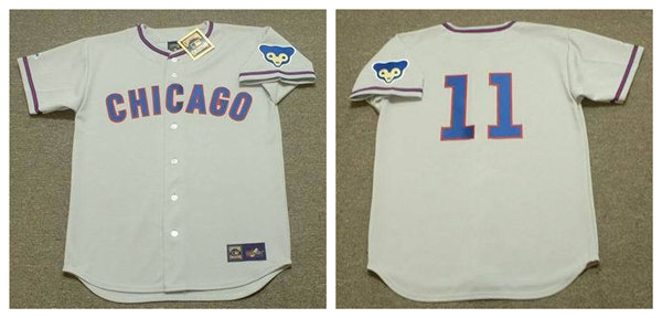 Men's Chicago Cubs #11 DON KESSINGER 1968 Gray Chicago Majestic Cooperstown Throwback Away Jerseys