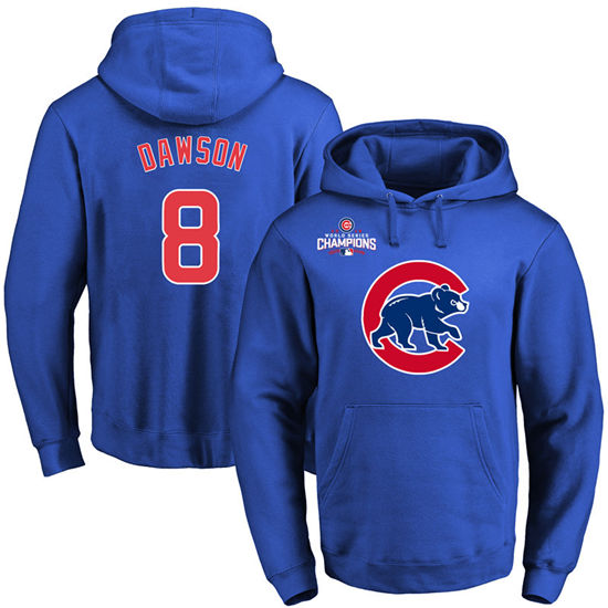Men's Chicago Cubs #8 Chris Coghlan Royal Primary Logo Pullover Hoodie
