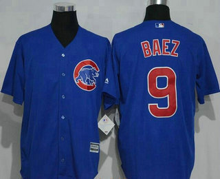 Men's Chicago Cubs #9 Javier Baez Royal Blue Stitched MLB Majestic Cool Base Jersey.jpg