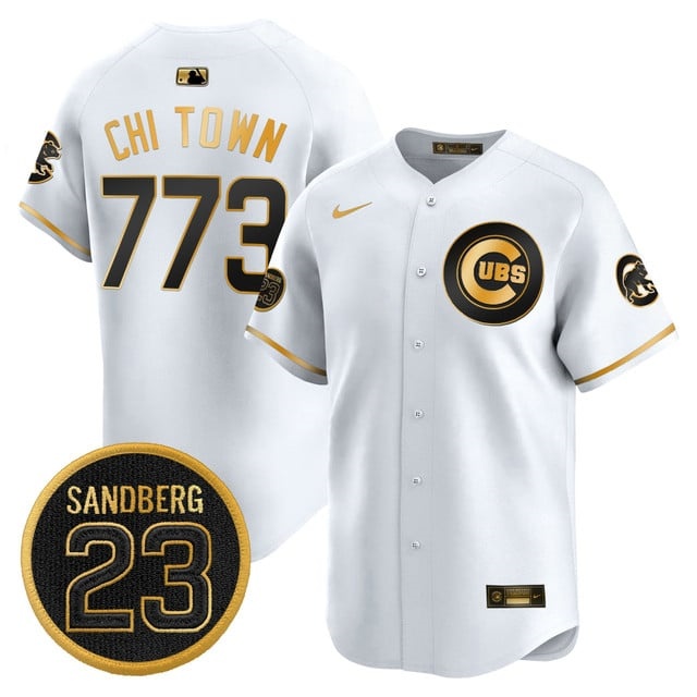 Men's Chicago Cubs 'Ryne Sandberg Tribute' Vapor Premier Limited Jersey V2 - All Stitched Chi Town     773