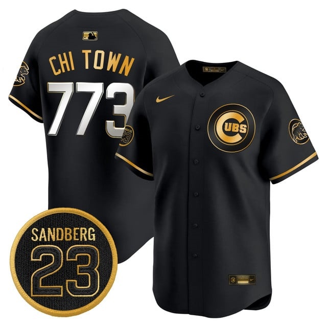 Men's Chicago Cubs 'Ryne Sandberg Tribute' Vapor Premier Limited Jersey V2 - All Stitched Chi Town    773