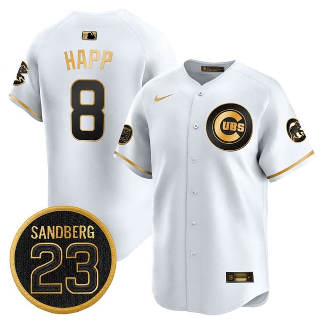 Men's Chicago Cubs 'Ryne Sandberg Tribute' Vapor Premier Limited Jersey V2 - All Stitched Ian Happ    8